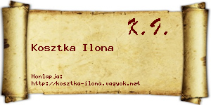 Kosztka Ilona névjegykártya