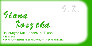 ilona kosztka business card